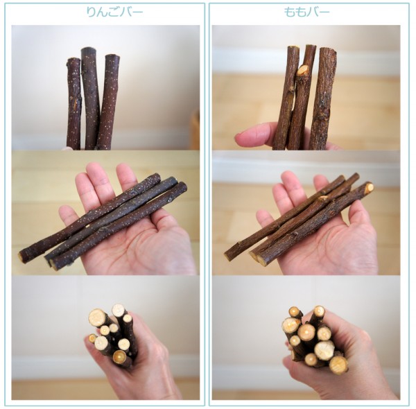 チンチラのティモが好きなカワイ りんごバー ティモが嫌いなももバーを比較してみる