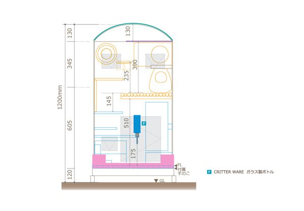 チンチラのティモのケージレイアウト　お迎え前に準備したものリスト　給水ボトル　chinchilla