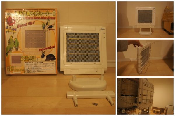 チンチラのティモの寒さ対策として愛用しているみずよし貿易さんの遠赤外線マイカヒーターⅡ